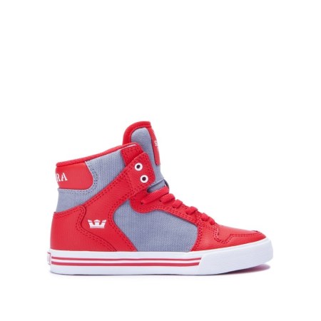 Supra Vaider Rød Høye Sneakers Barn [NO-4-E605]